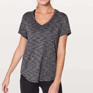 Lululemon Short Sleeve Meant To Move Gray Top
